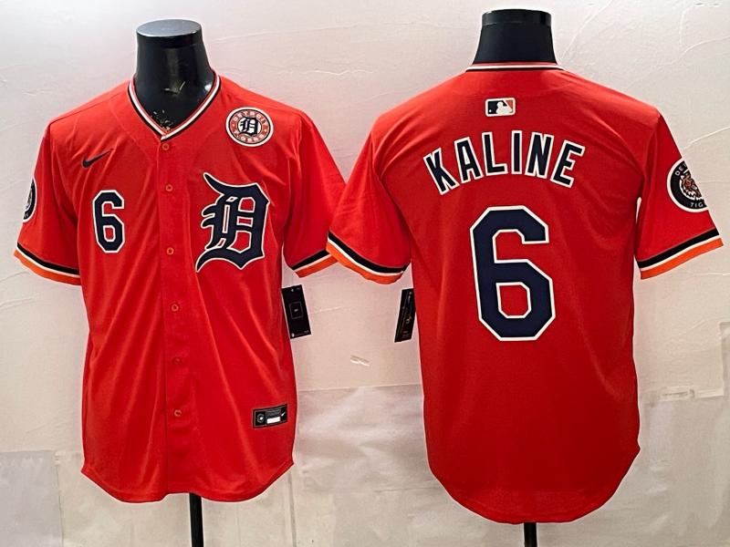 Men Detroit Tigers #6 Kaline orange Game Nike MLB Jersey0321005